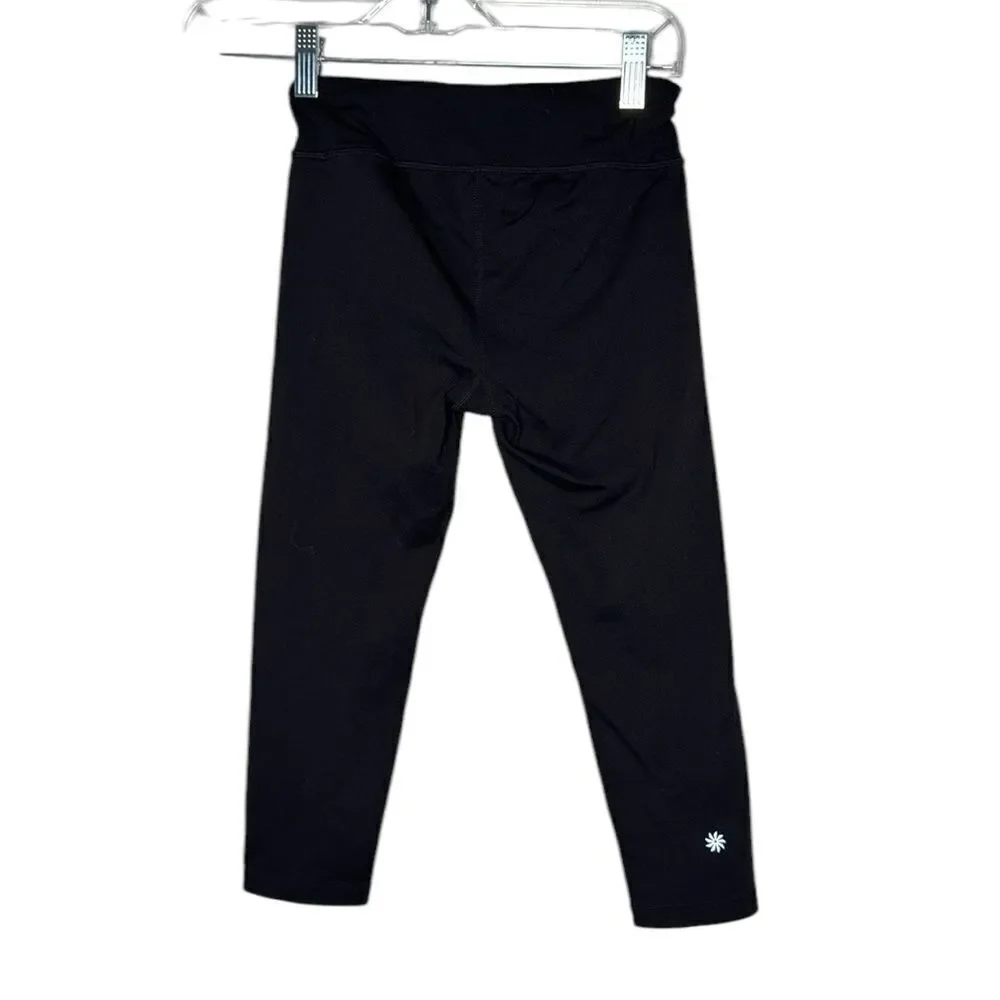 Athleta Girl Black “Stash‎ Your Treasure” Capri Leggings. Size Large/12.